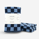 Multi Cloth 2pk - Navy Cornflower Chequer