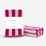 Multi Cloth 2pk - Raspberry | Sherbet Stripe