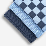 Dishcloth Variety 3pk - Cornflower Navy Chequer
