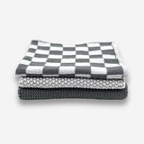 Dishcloth Variety 3pk - Graphite Lunar Chequer
