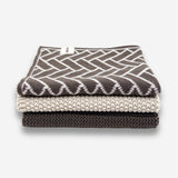 Dishcloth Variety 3pk - Chocolate Herringbone