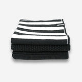 Dishcloth Variety 3pk - Black & White Stripe
