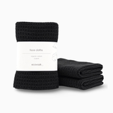 Face Cloths 2pk - Raven (Black)