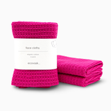 Face Cloths 2pk - Raspberry
