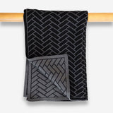 The Ultimate Tea Towel - Raven Herringbone