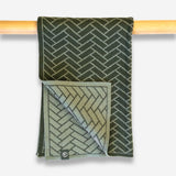 The Ultimate Tea Towel - Forest Herringbone