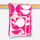 The Ultimate Tea Towel - Raspberry | Sherbet Geometric