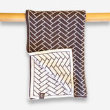 The Ultimate Tea Towel - Chocolate Herringbone
