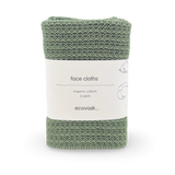 Face Cloths 2pk - Sage