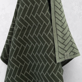 The Ultimate Tea Towel - Forest Herringbone