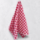 Kitchen Towel | Tea Towel - Raspberry Chequer