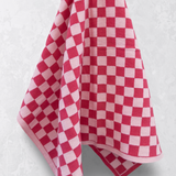 The Ultimate Tea Towel - Raspberry Chequer