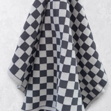 The Ultimate Tea Towel - Graphite Lunar Chequer