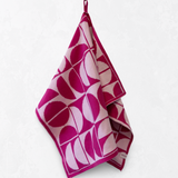 The Ultimate Tea Towel - Raspberry | Sherbet Geometric