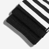 Happy Sinks Dishcloth Holder + Variety 3pk - Black and White Stripe