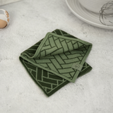 Happy Sinks Dishcloth Holder + Variety 3pk - Forest Herringbone