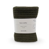 Face Cloths 2pk - Olive