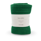 Face Cloths 2pk - Emerald