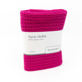 Face Cloths 2pk - Raspberry