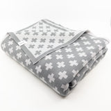 Organic Cotton Lap Blanket - Steel