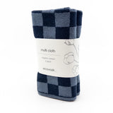 Multi Cloth 2pk - Navy Denim Chequer