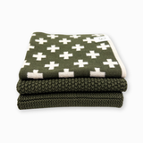 Dishcloth Variety 3pk - Olive+