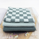 Dishcloth Variety 3pk - Sea Foam Chequer