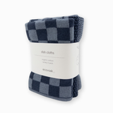 Dishcloth Variety 3pk - Navy Denim Chequer