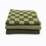 Dishcloth Variety 3pk - Olive Pistachio Chequer