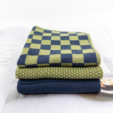 Dishcloth Variety 3pk - Navy Pistachio Chequer