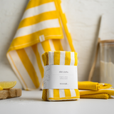 Happy Sinks Dishcloth Holder + Variety 3pk - Daffodil Stripe