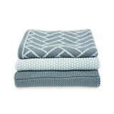 Dishcloth Variety 3pk - Sea Foam Herringbone