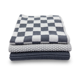 Dishcloth Variety 3pk - Graphite Lunar Chequer