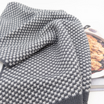 Ecovask Organic Cotton Gray and white textured hand towel