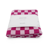 The Ultimate Tea Towel - Raspberry Chequer