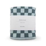 The Ultimate Tea Towel - Sea Foam Chequer