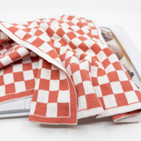 Kitchen Towel - Coral Chequer