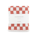 The Ultimate Tea Towel - Coral Chequer