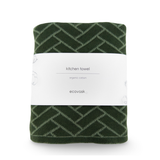 The Ultimate Tea Towel - Forest Herringbone