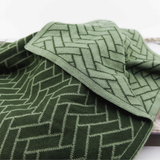 The Ultimate Tea Towel - Forest Herringbone