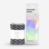 Happy Sinks Dishcloth Holder + Variety 3pk - Graphite Herringbone
