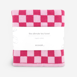The Ultimate Tea Towel - Raspberry Chequer