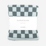 The Ultimate Tea Towel - Sea Foam Chequer