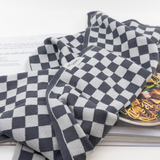The Ultimate Tea Towel - Graphite Lunar Chequer