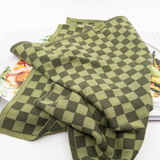 The Ultimate Tea Towel - Olive Pistachio Chequer