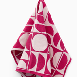 The Ultimate Tea Towel - Raspberry | Sherbet Geometric