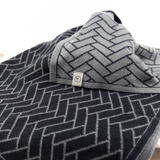 The Ultimate Tea Towel - Raven Herringbone