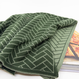 The Ultimate Tea Towel - Forest Herringbone