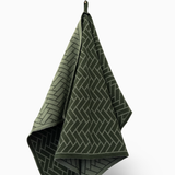 The Ultimate Tea Towel - Forest Herringbone