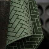 The Ultimate Tea Towel - Forest Herringbone